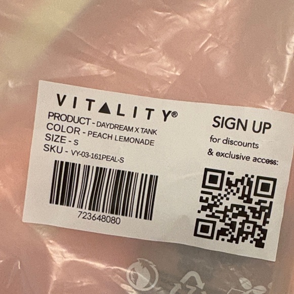 Vitality daydream x tank. Peach lemonade Tank Top. Small - Picture 4 of 4